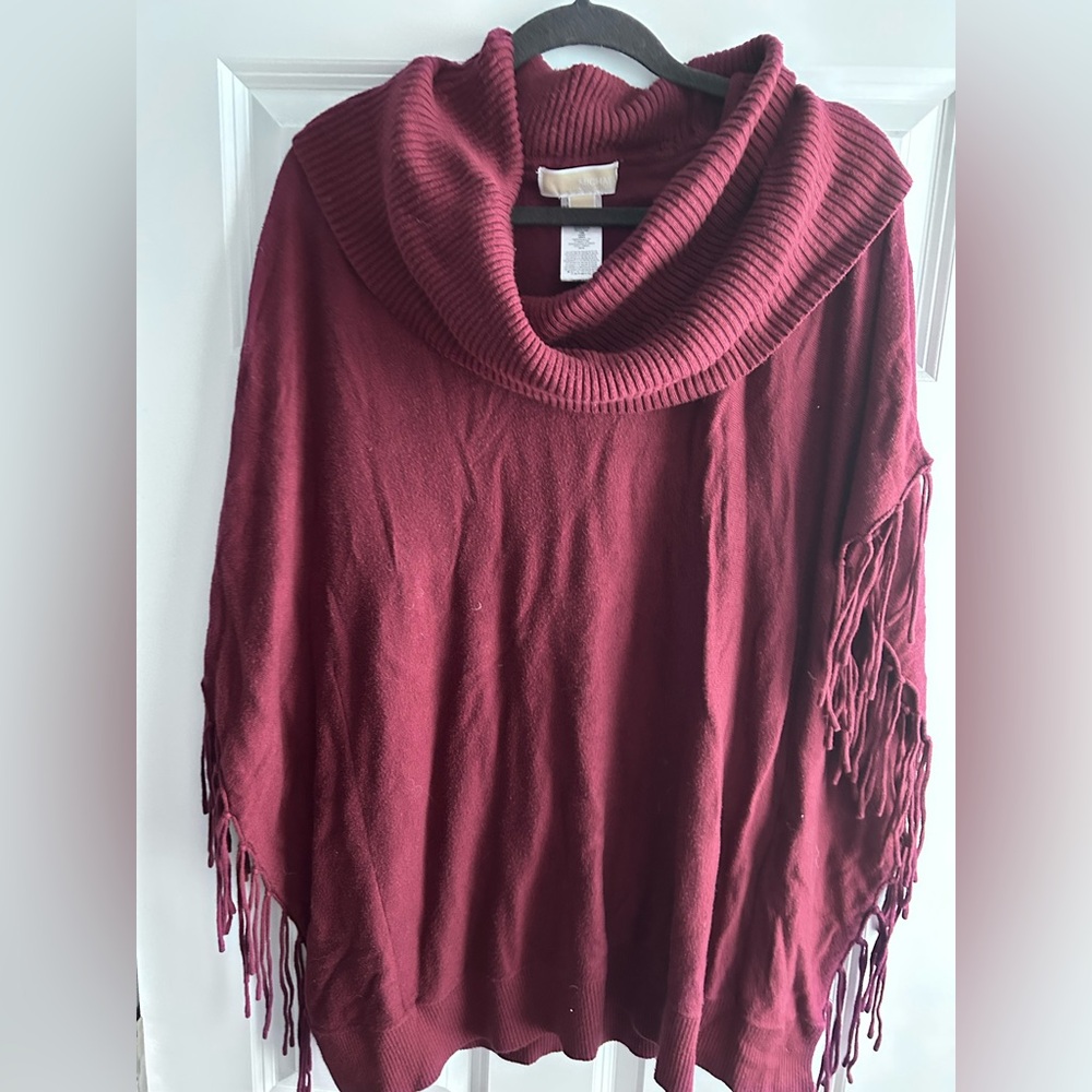 Michael Kors Red Knit Shrug Sweater